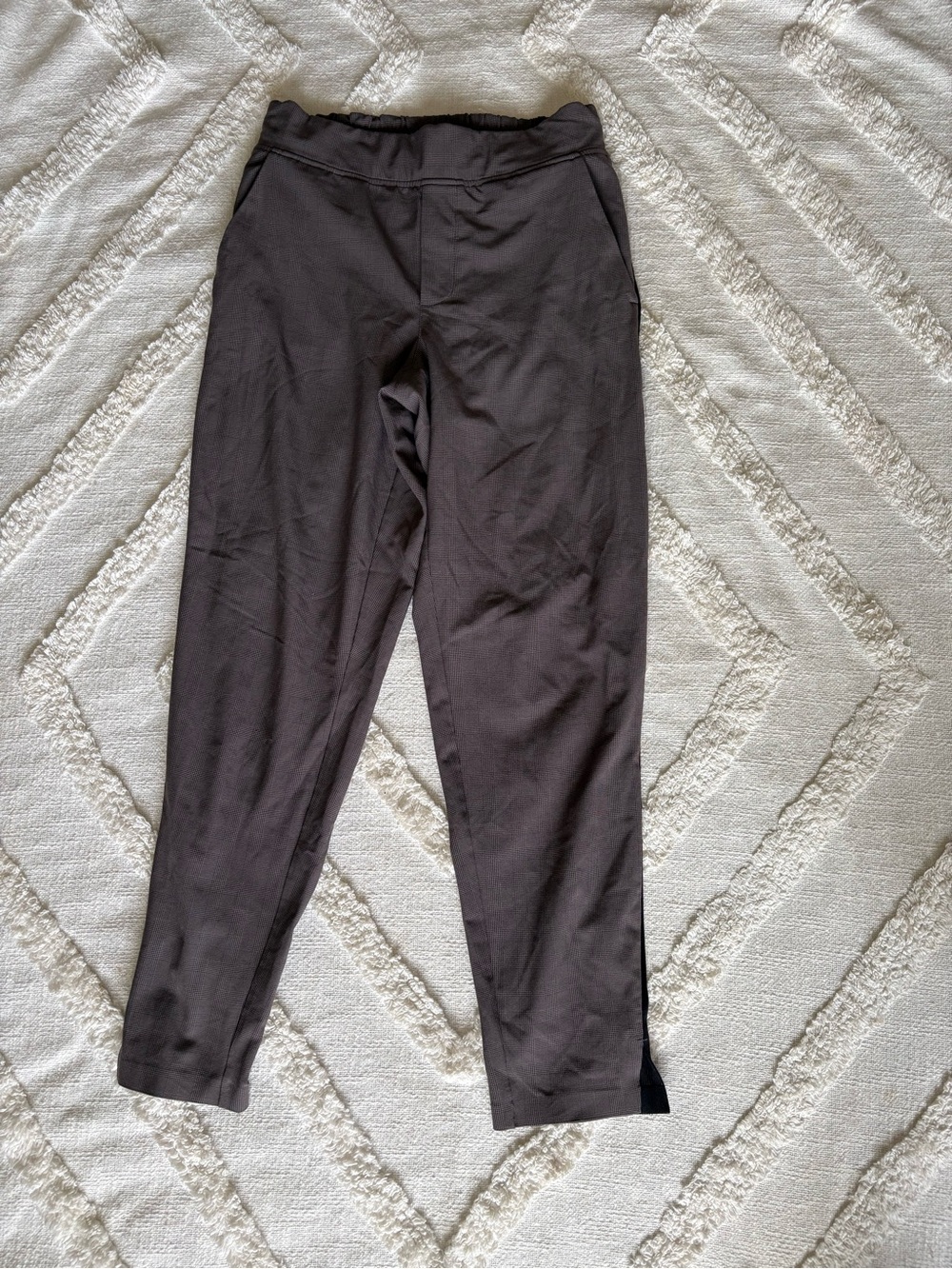 Athleta Dark Charcoal Straight-Leg Pull-On Pants